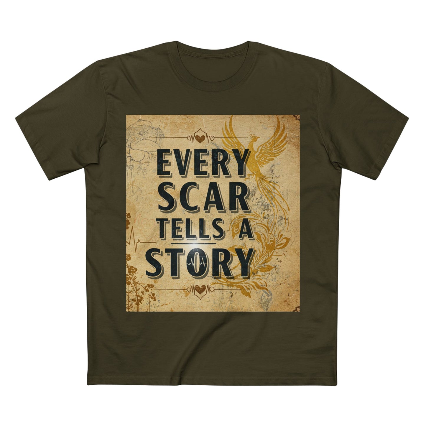 Every Scar Tells a Story Adult Tee - Inspirational Graphic T-Shirt