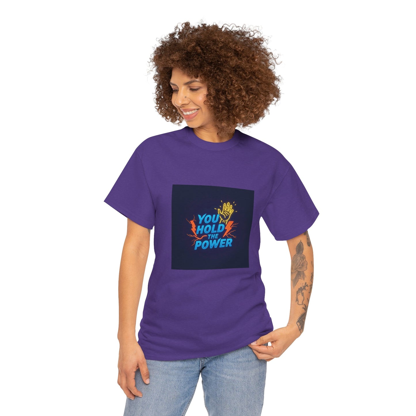 Empowering Unisex Heavy Cotton Tee - "You Hold the Power"