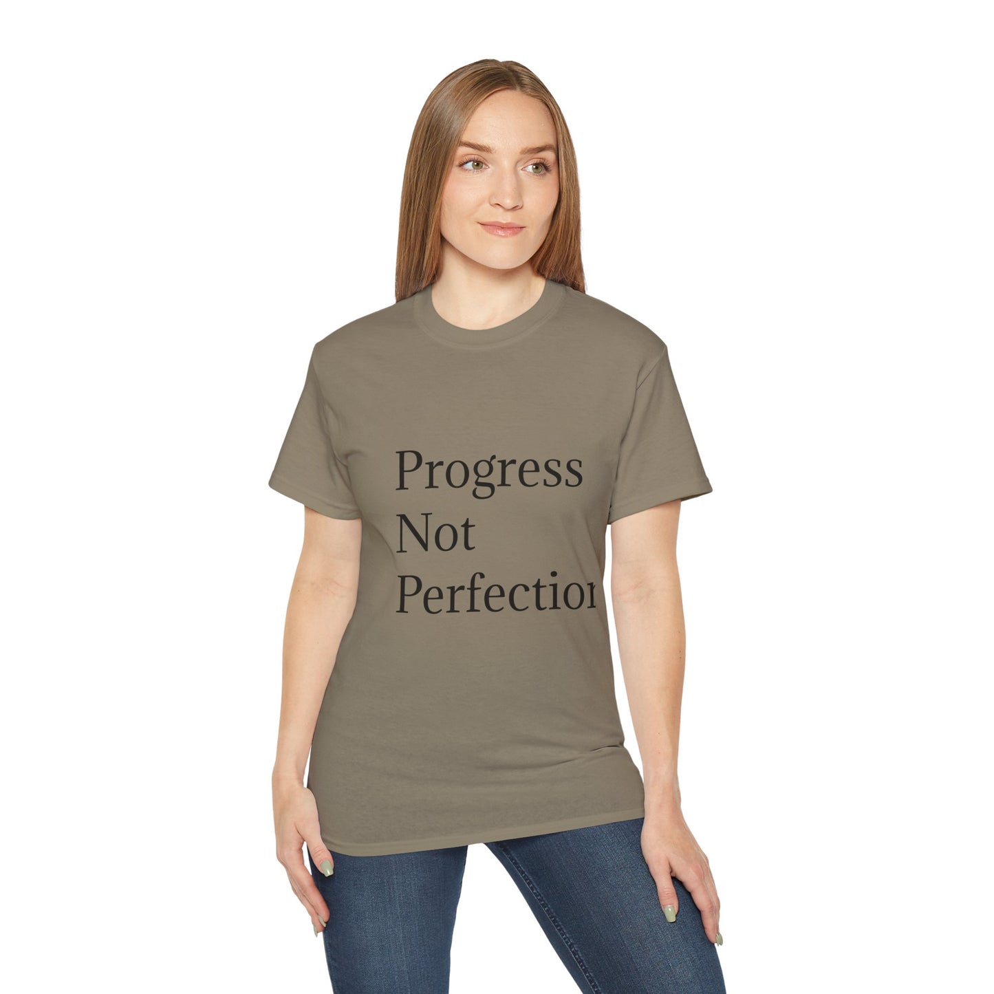 Progress Not Perfection Unisex Ultra Cotton Tee | Motiverende T-hemp vir daaglikse inspirasie