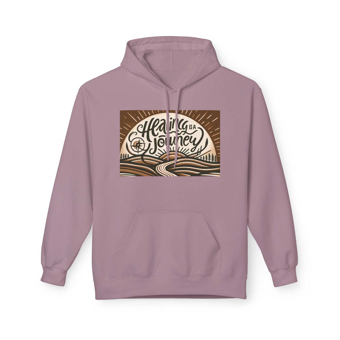 Healing Journey Unisex Fleece Hoodie - Cozy and Inspirational Wear