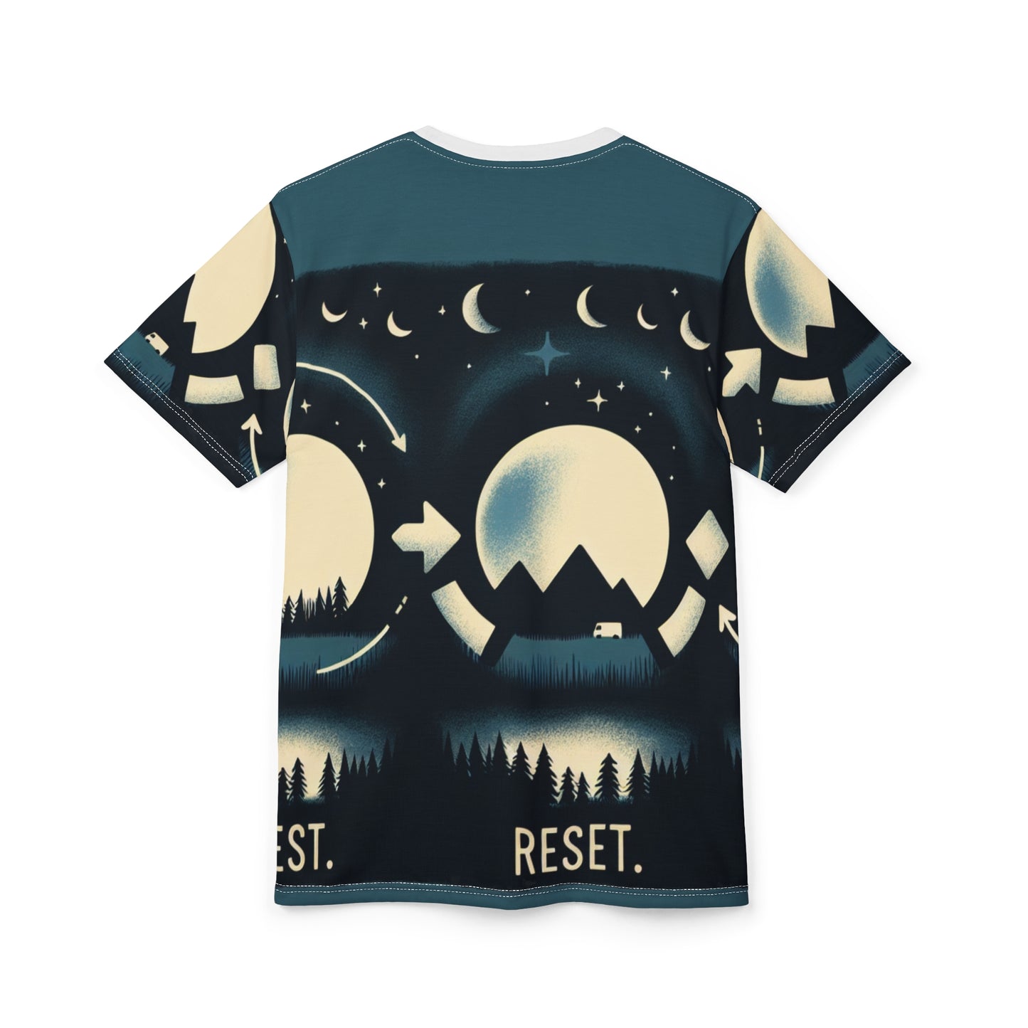 Unisex 'Reset' Graphic Tee - Eco-Friendly Cut & Sew T-Shirt for Outdoor Lovers