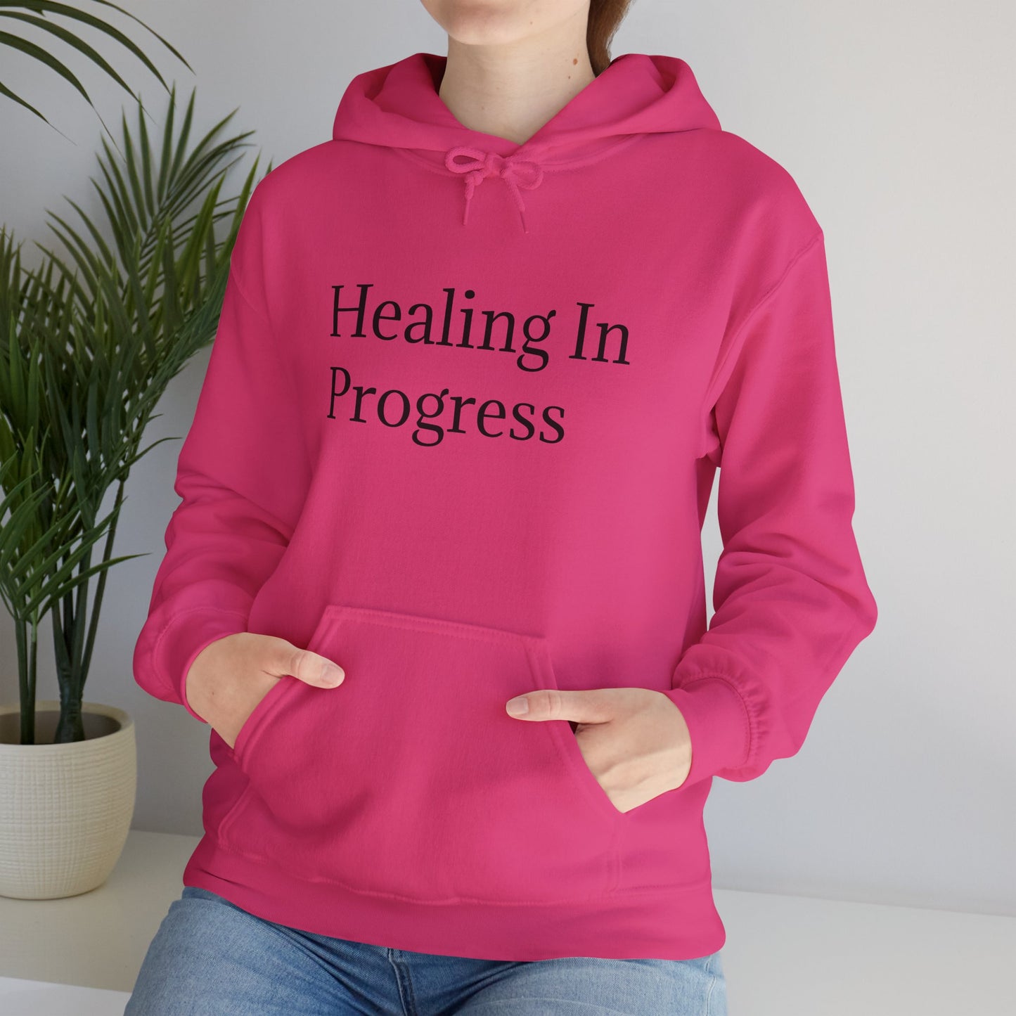 တိုးတက်မှုအတွက် ကုစားခြင်း Unisex Heavy Blend Hoodie - Self-Care &amp; Relaxation အတွက် ဇိမ်ခံအင်္ကျီ