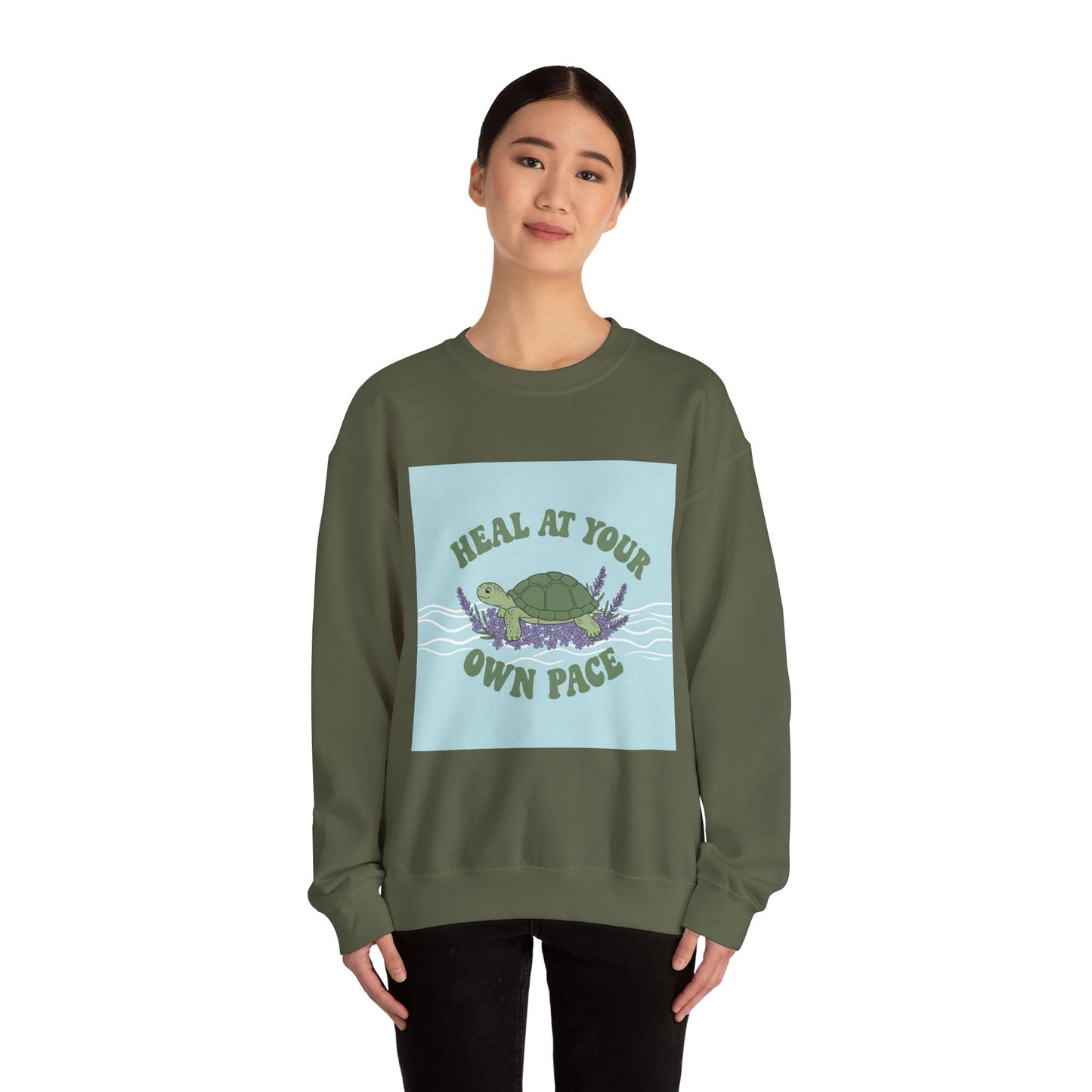 Heal at Your Own Pace Sweatshirt - Unisex Heavy Blend™ Crewneck