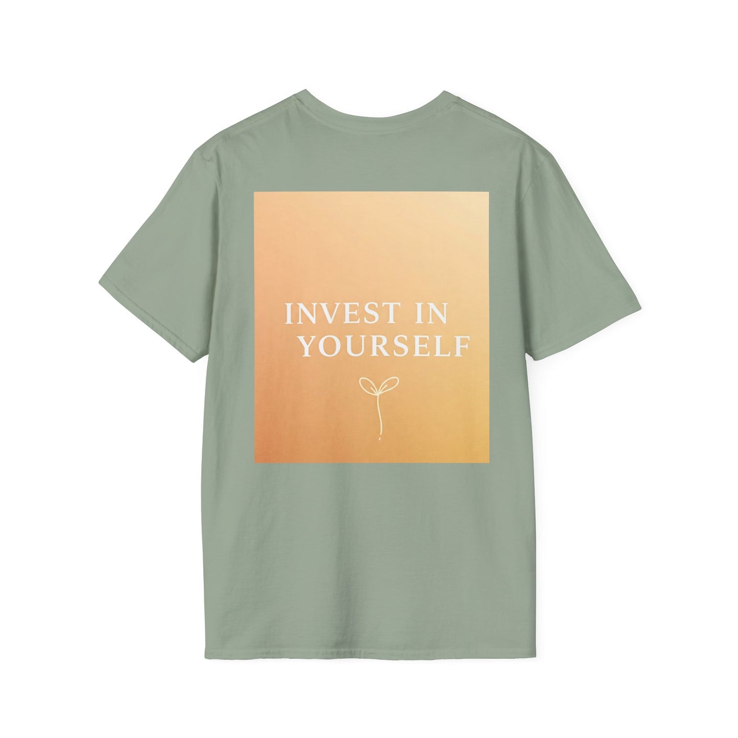 Front Print Design "Invest in Yourself" T-Shirt