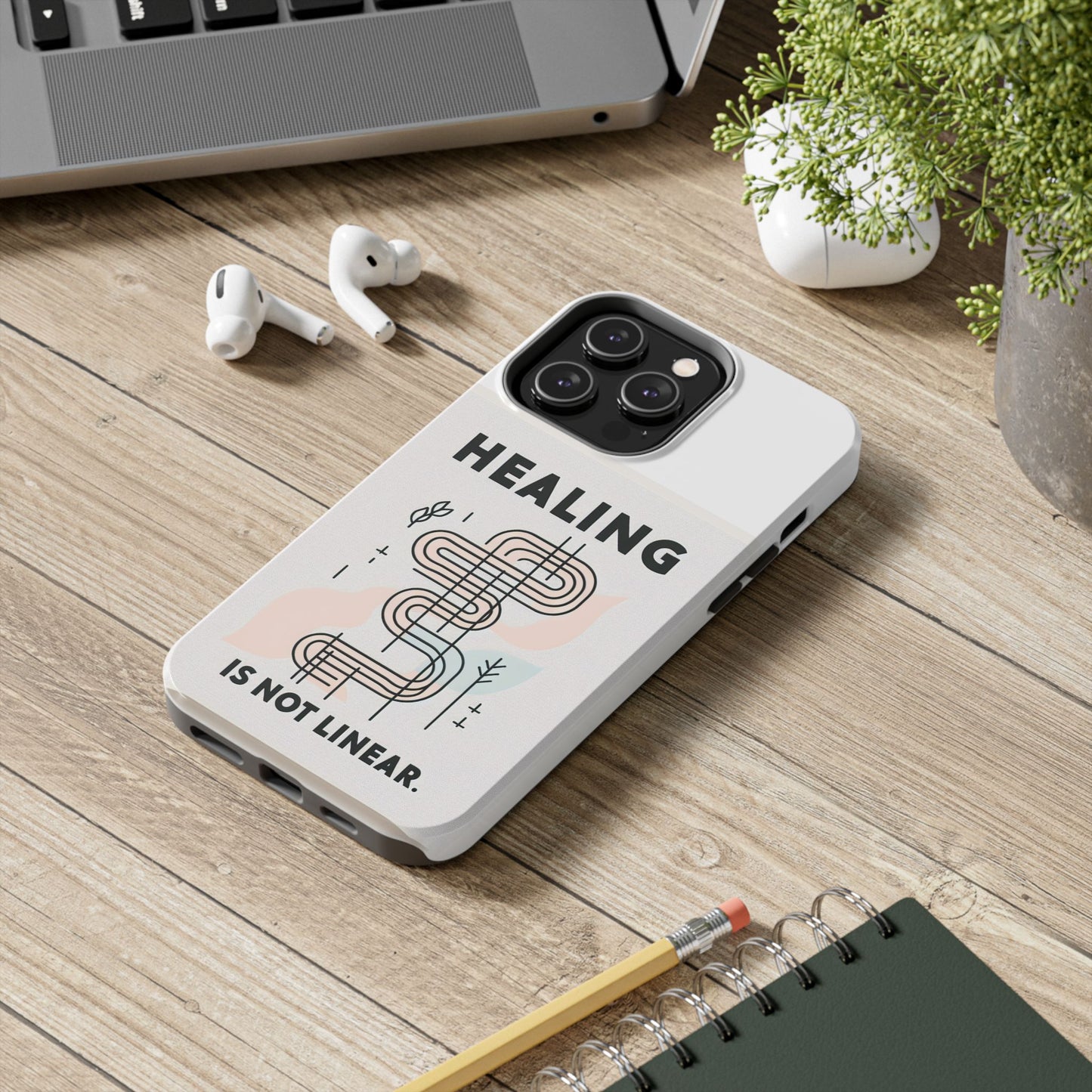 Healing Is Not Linear Tough Phone Case - Durable and Stylish Protection for Your Device