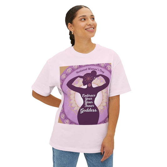 Embrace Your Inner Goddess Tee - Women's Day Boxy T-Shirt