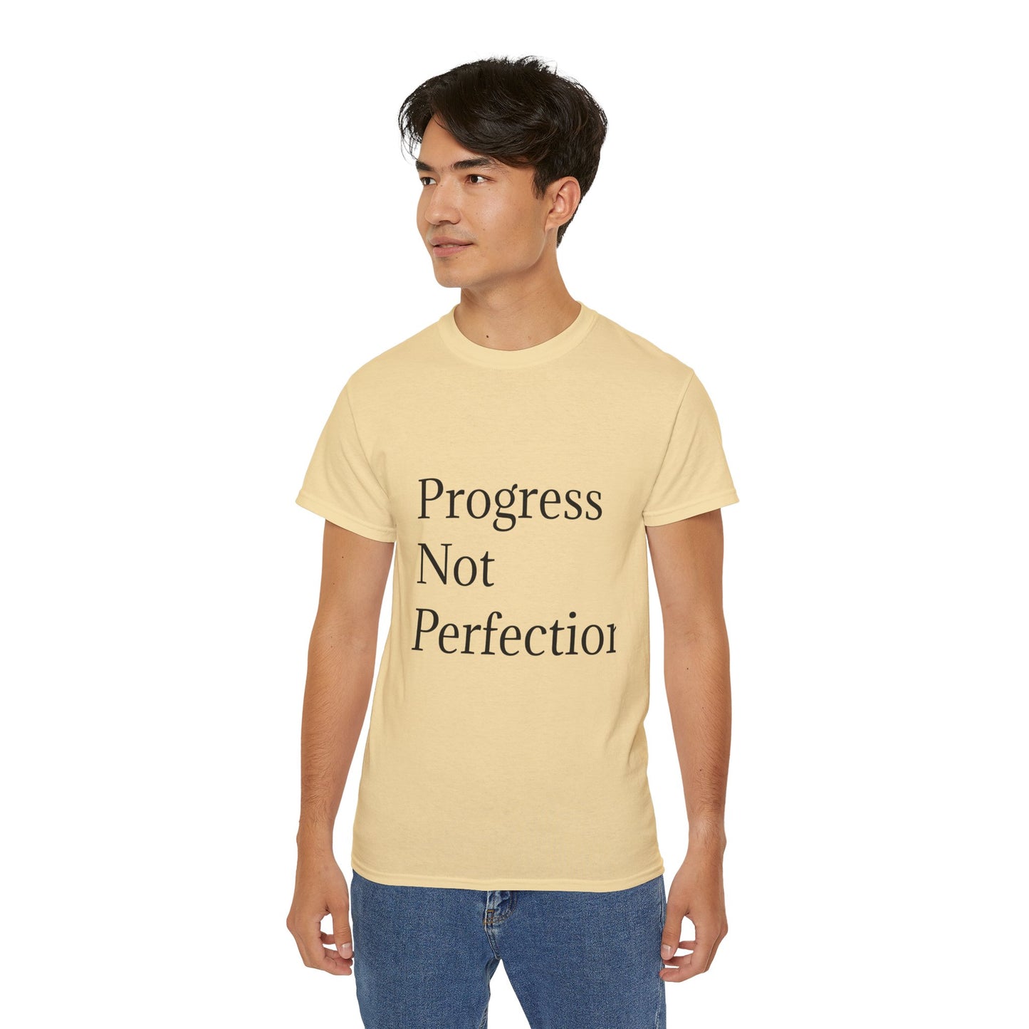 Progress Not Perfection Unisex Ultra Cotton Tee | Motiverende T-hemp vir daaglikse inspirasie