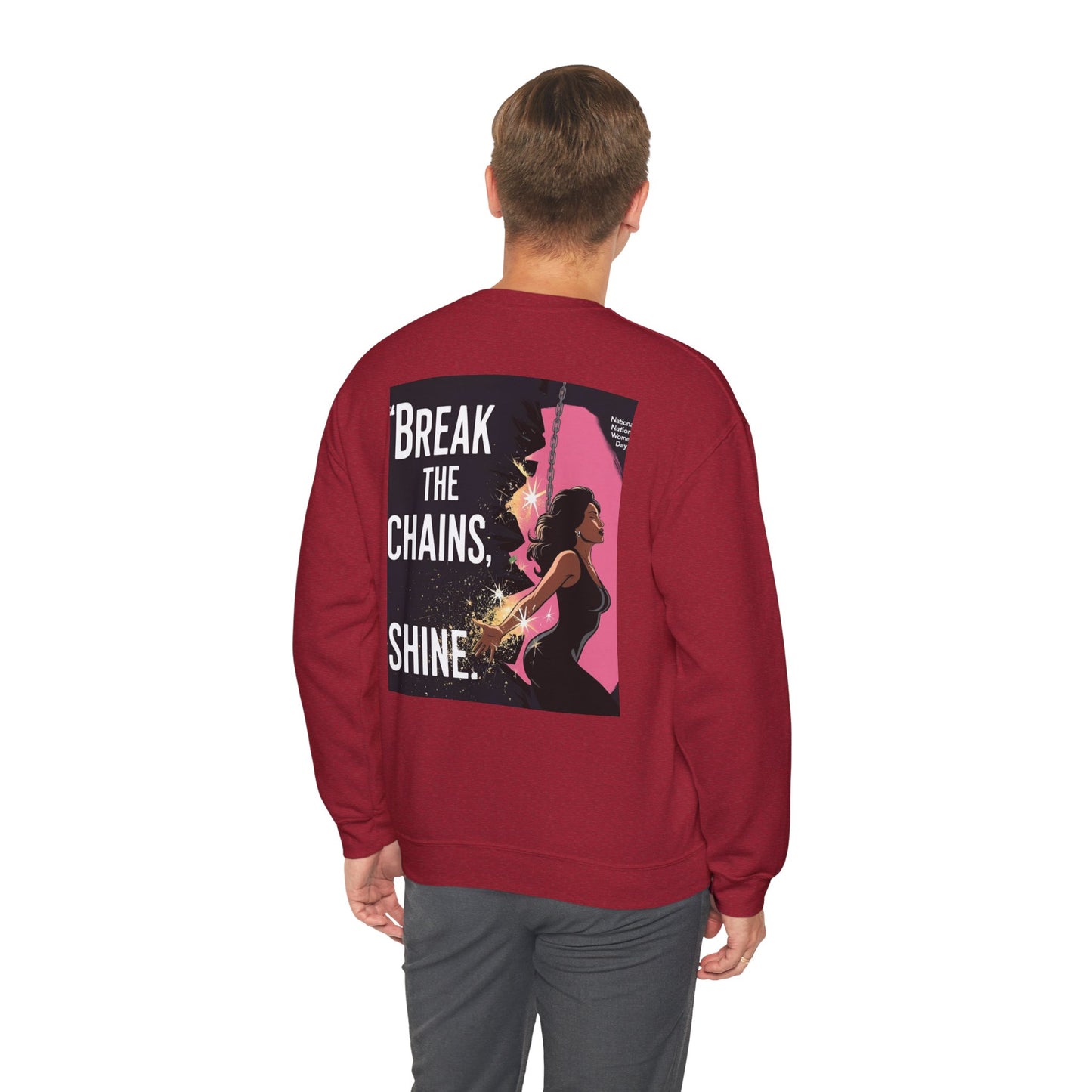 Empowering Feminist Sweatshirt - "Break the Chains, Shine"