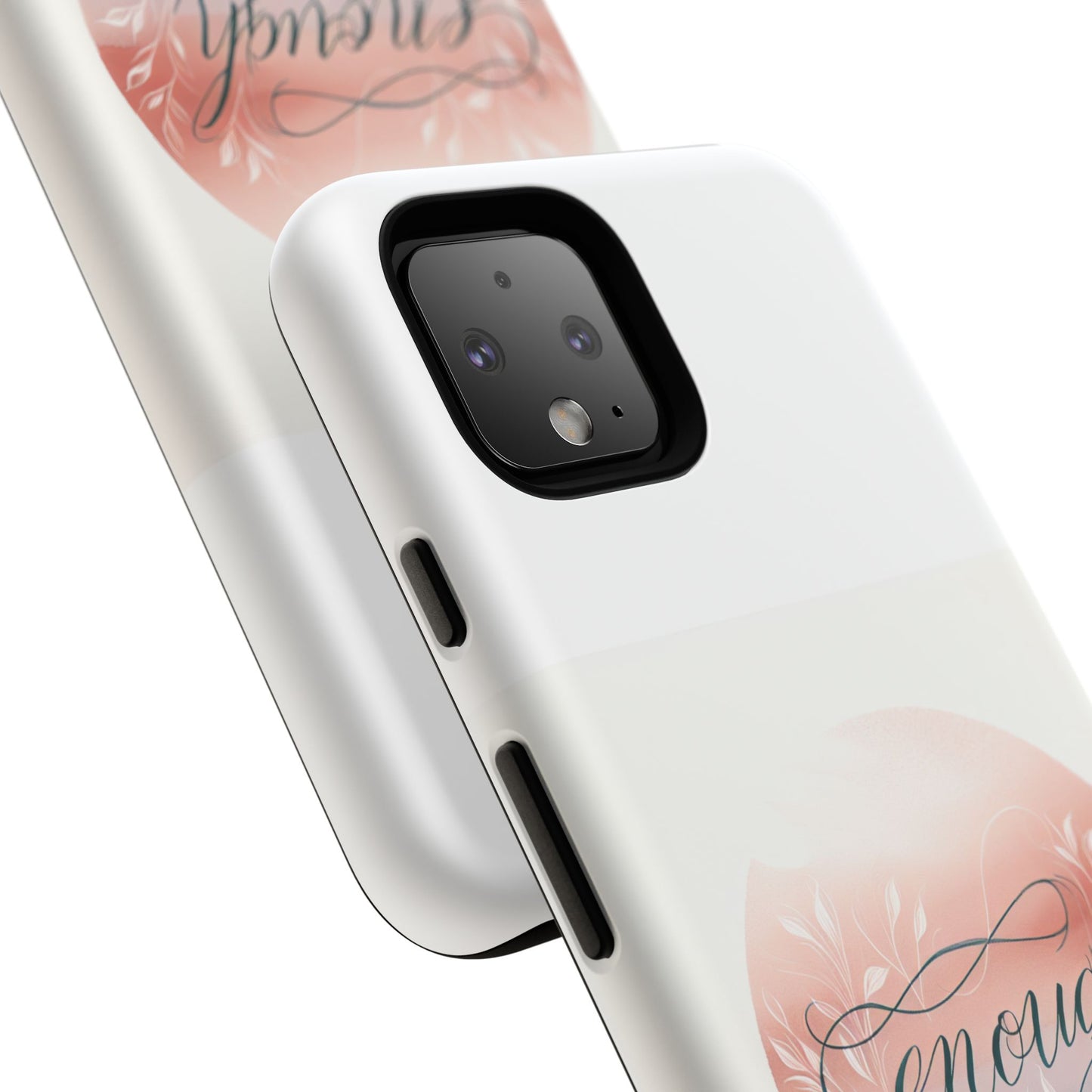 Floral iPhone Case - 'Enough' Design - Tough & Protective Phone Cover