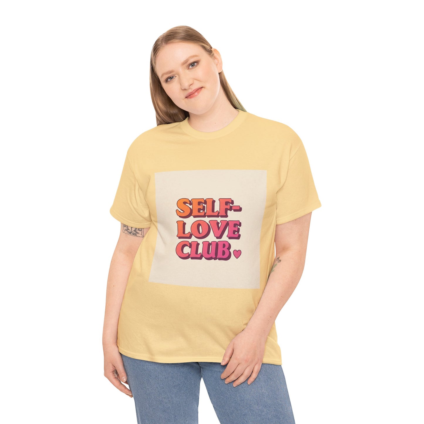 Self-Love Club Unisex Heavy Cotton Tee - Empowerment & Comfort for All