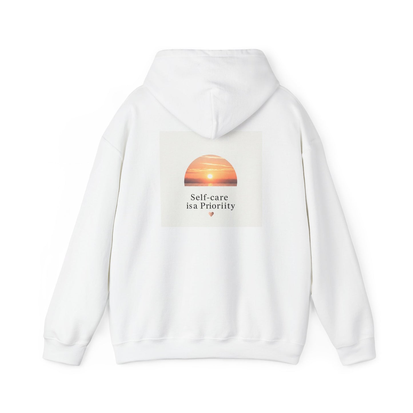 Back Print Design "Self-Care is a Priority" Hoodie