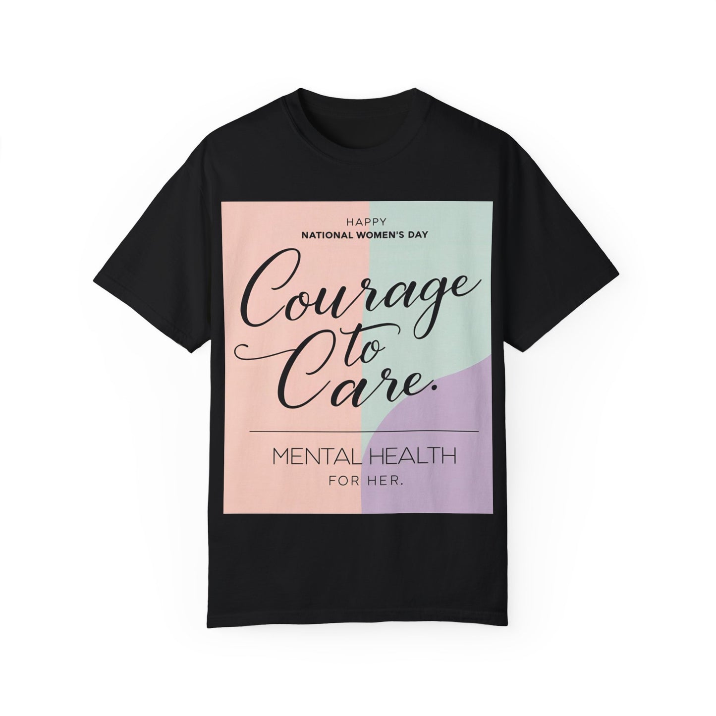 Courage to Care Unisex-T-hemp vir Geestesgesondheidsbewustheid