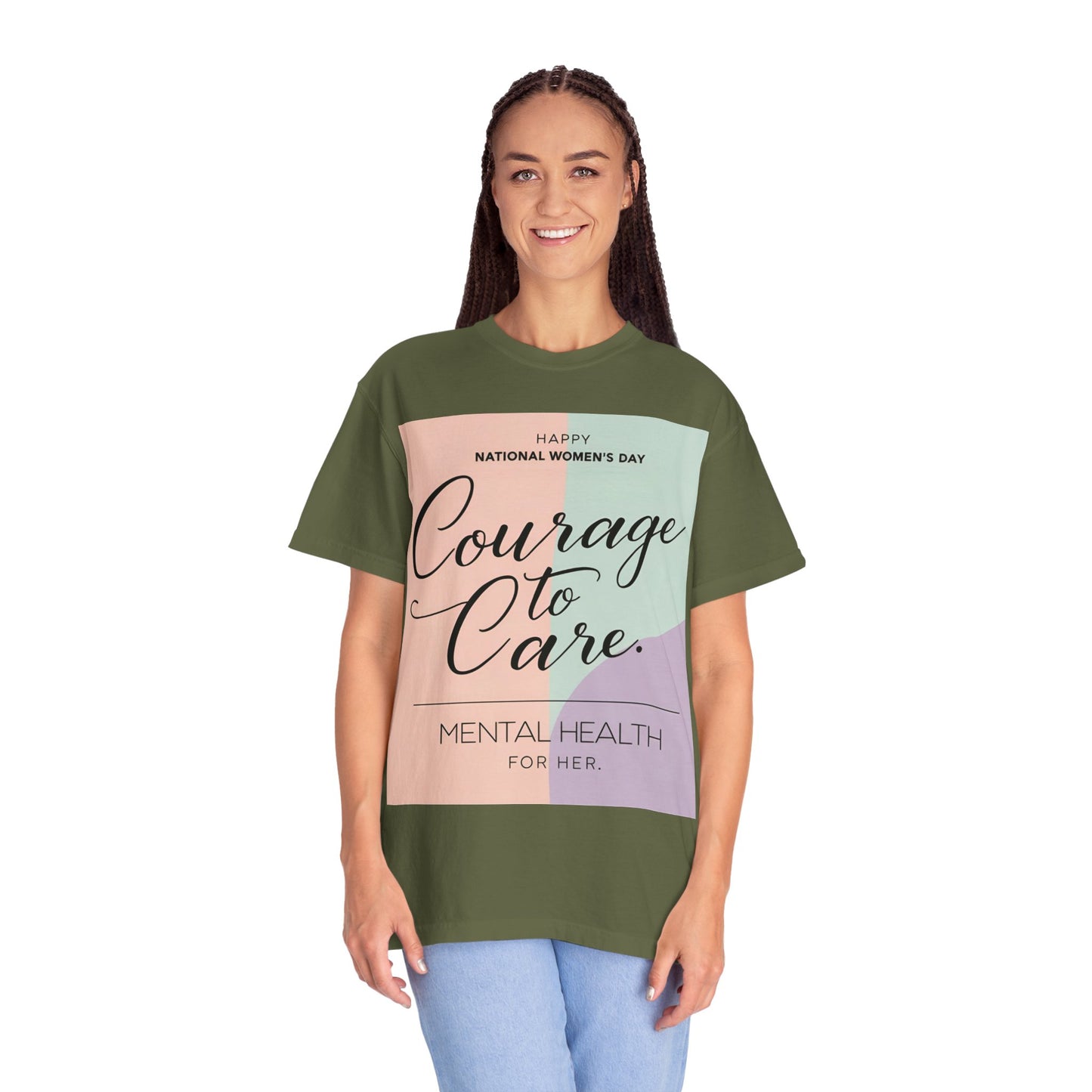 Courage to Care Unisex-T-hemp vir Geestesgesondheidsbewustheid