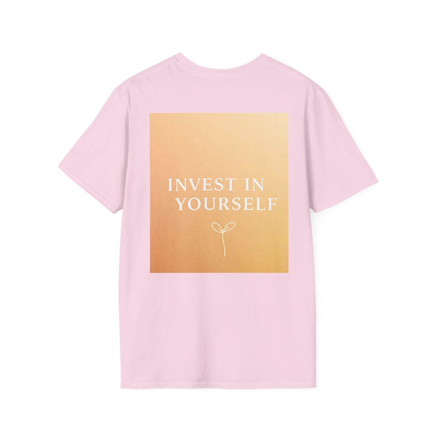 Front Print Design "Invest in Yourself" T-Shirt