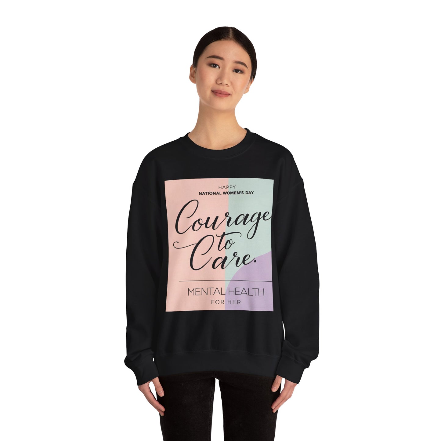 Courage to Care Sweatshirt vir Geestesgesondheidsbewustheid