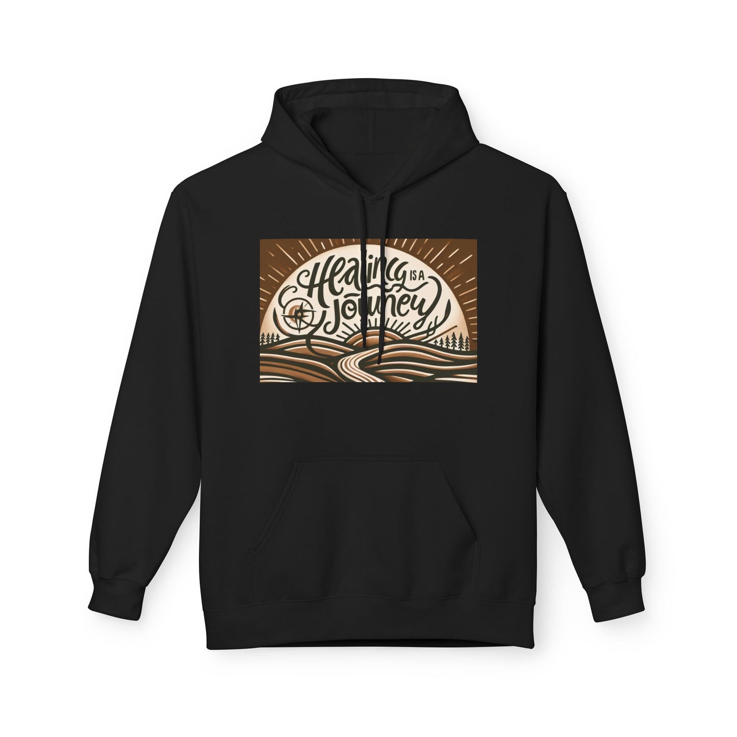 Healing Journey Unisex Fleece Hoodie - Cozy and Inspirational Wear