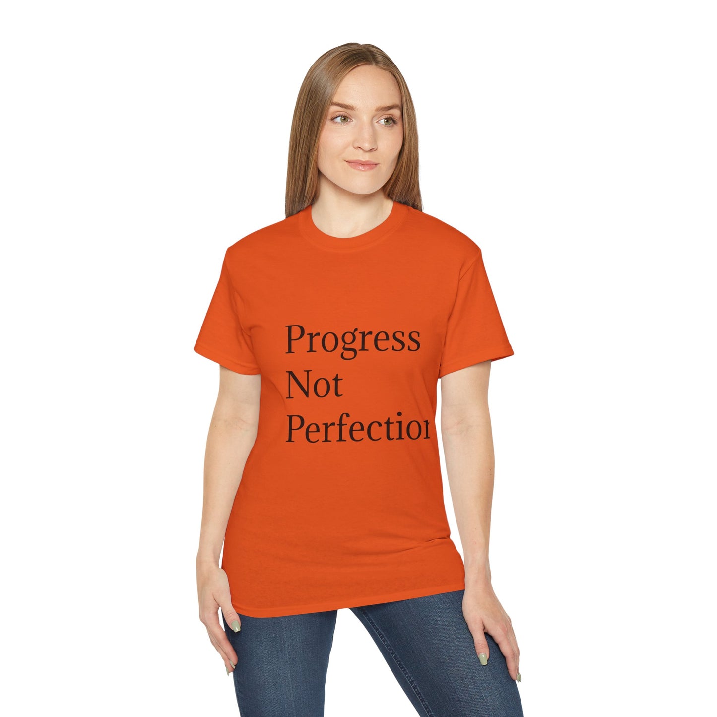 Progress Not Perfection Unisex Ultra Cotton Tee | Motiverende T-hemp vir daaglikse inspirasie