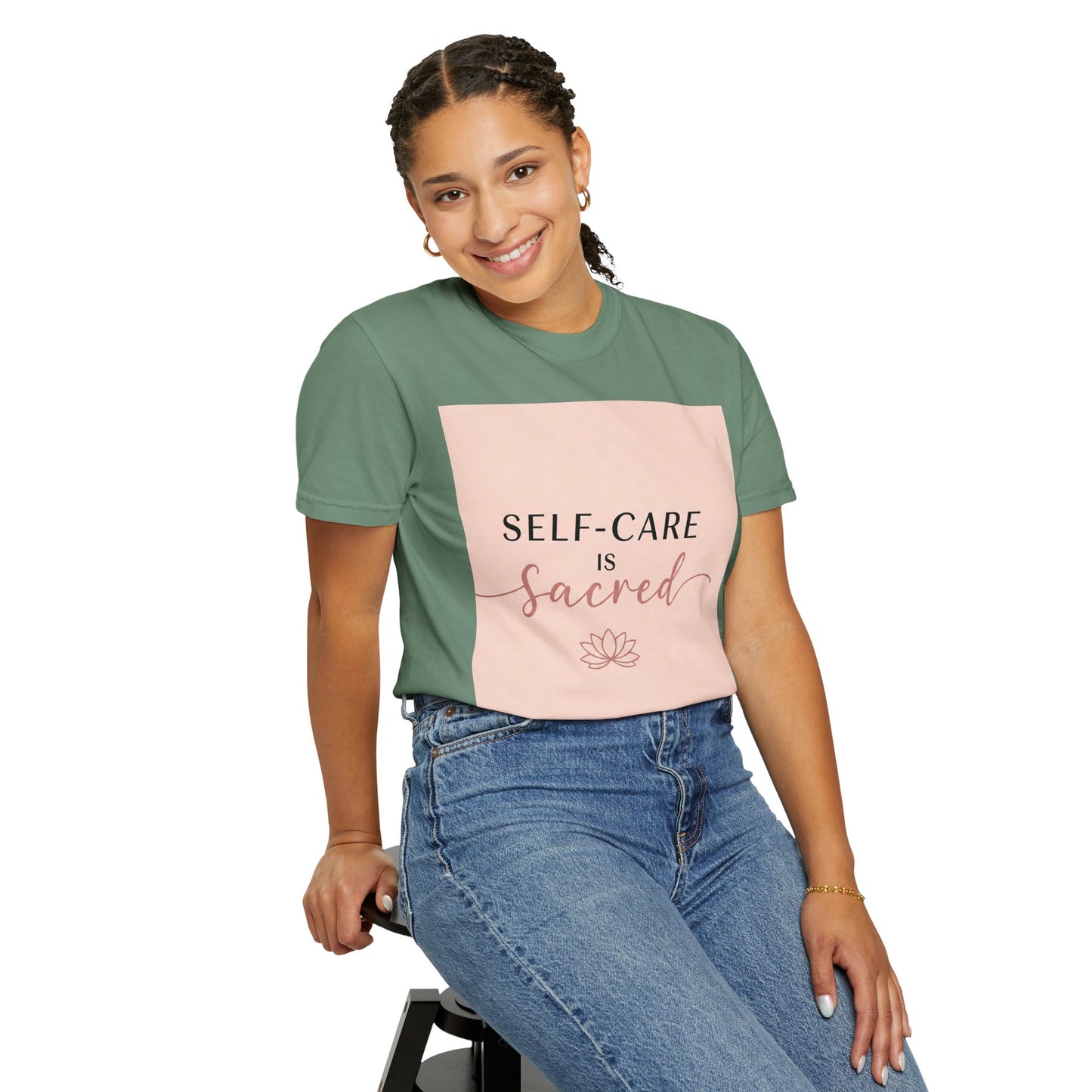 Self-Care သည် Sacred Unisex Garment-Dyed T-Shirt ဖြစ်သည်။