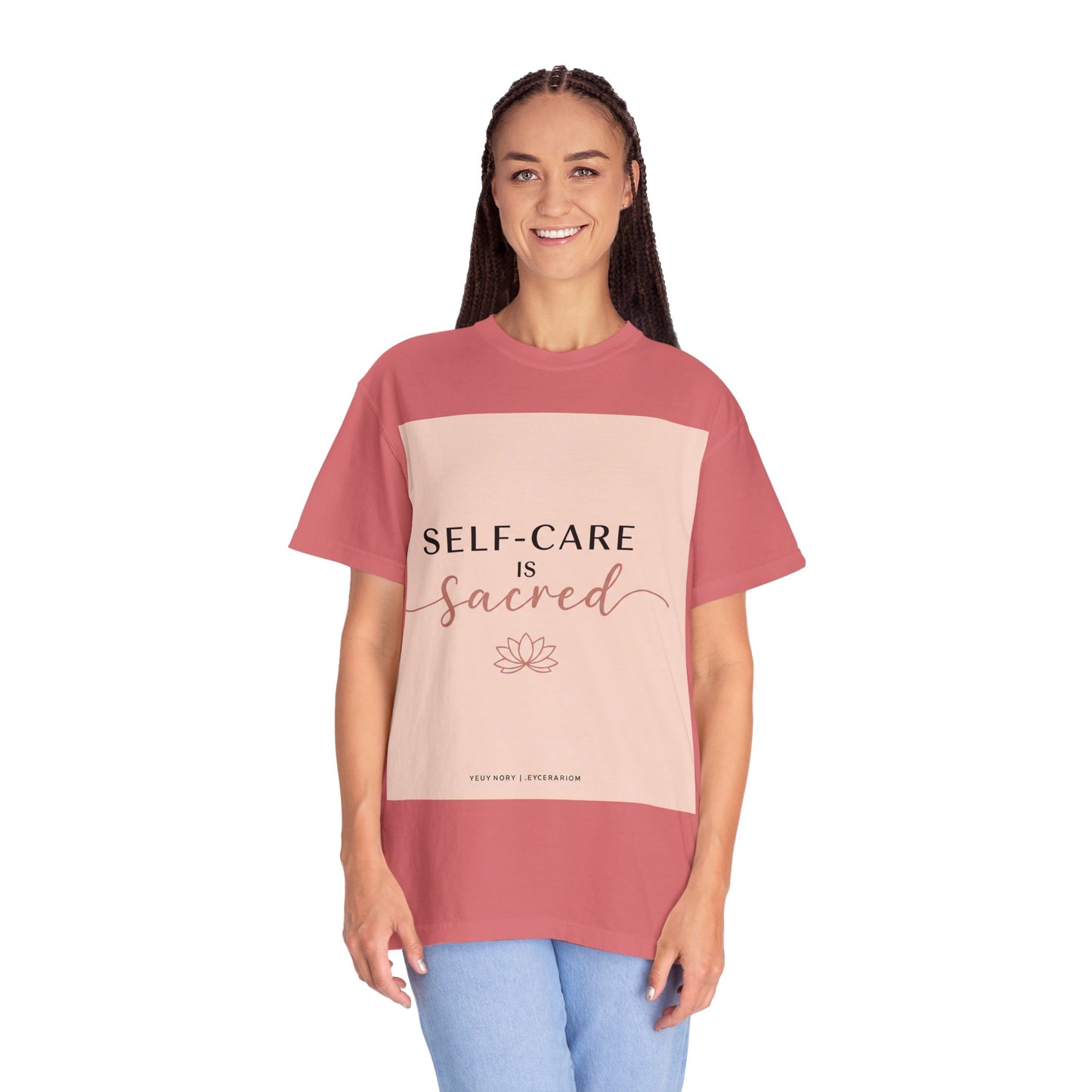 Self-Care သည် Sacred Unisex Garment-Dyed T-Shirt ဖြစ်သည်။