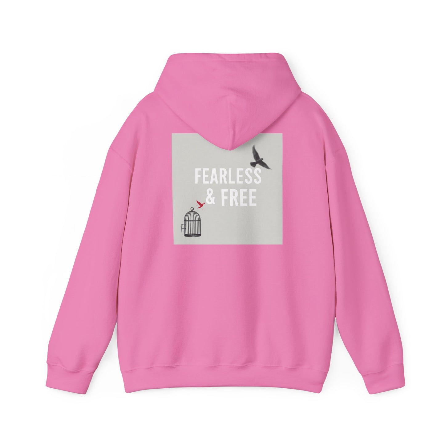 Back Print Design "Fearless & Free" Hoodie