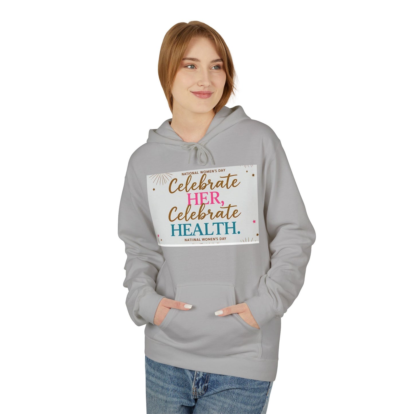 Celebrate Her Health Unisex Fleece Hoodie for Women's Day