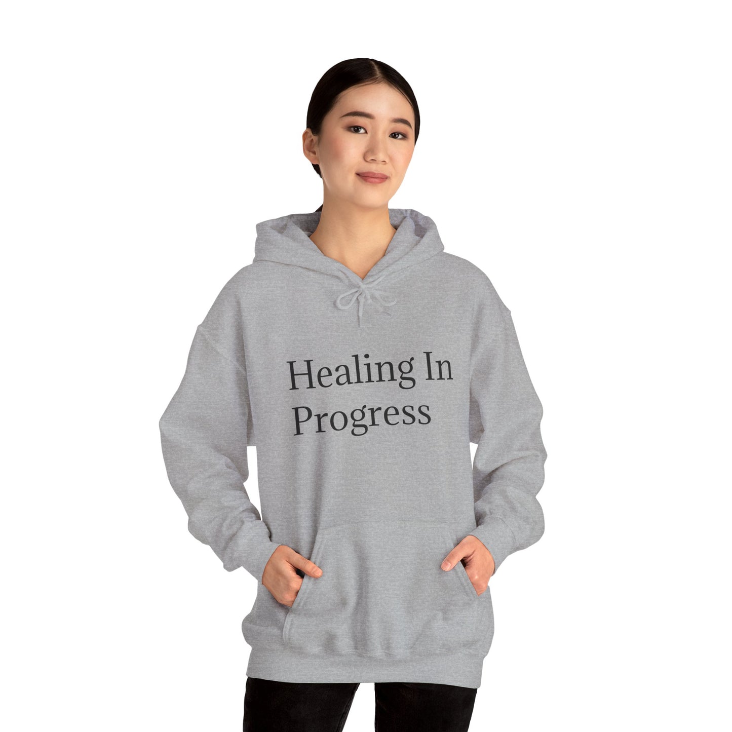 တိုးတက်မှုအတွက် ကုစားခြင်း Unisex Heavy Blend Hoodie - Self-Care &amp; Relaxation အတွက် ဇိမ်ခံအင်္ကျီ