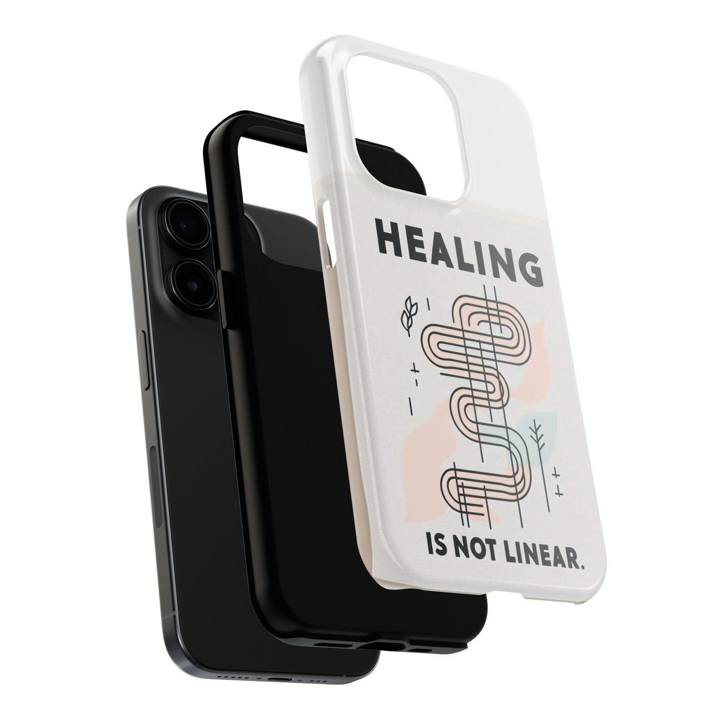 Healing Is Not Linear Tough Phone Case - Durable and Stylish Protection for Your Device