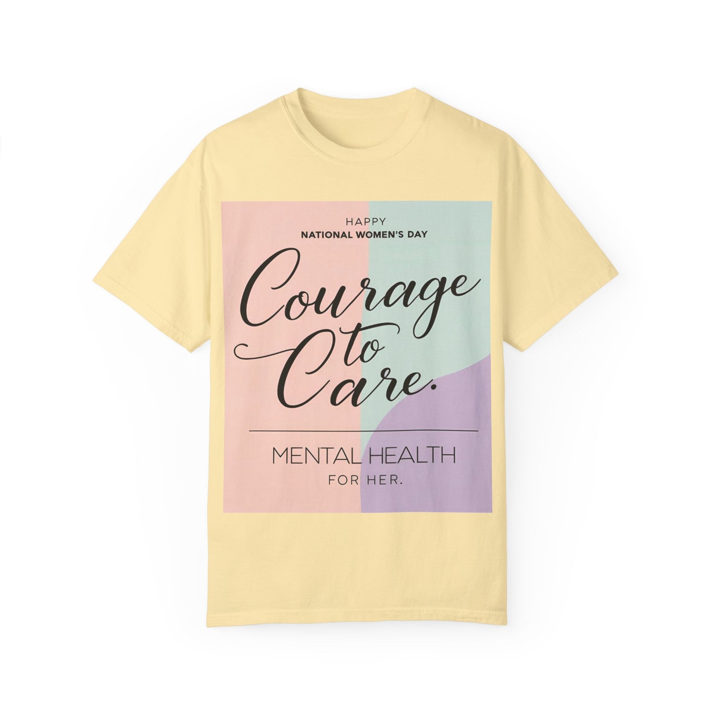 Courage to Care Unisex-T-hemp vir Geestesgesondheidsbewustheid