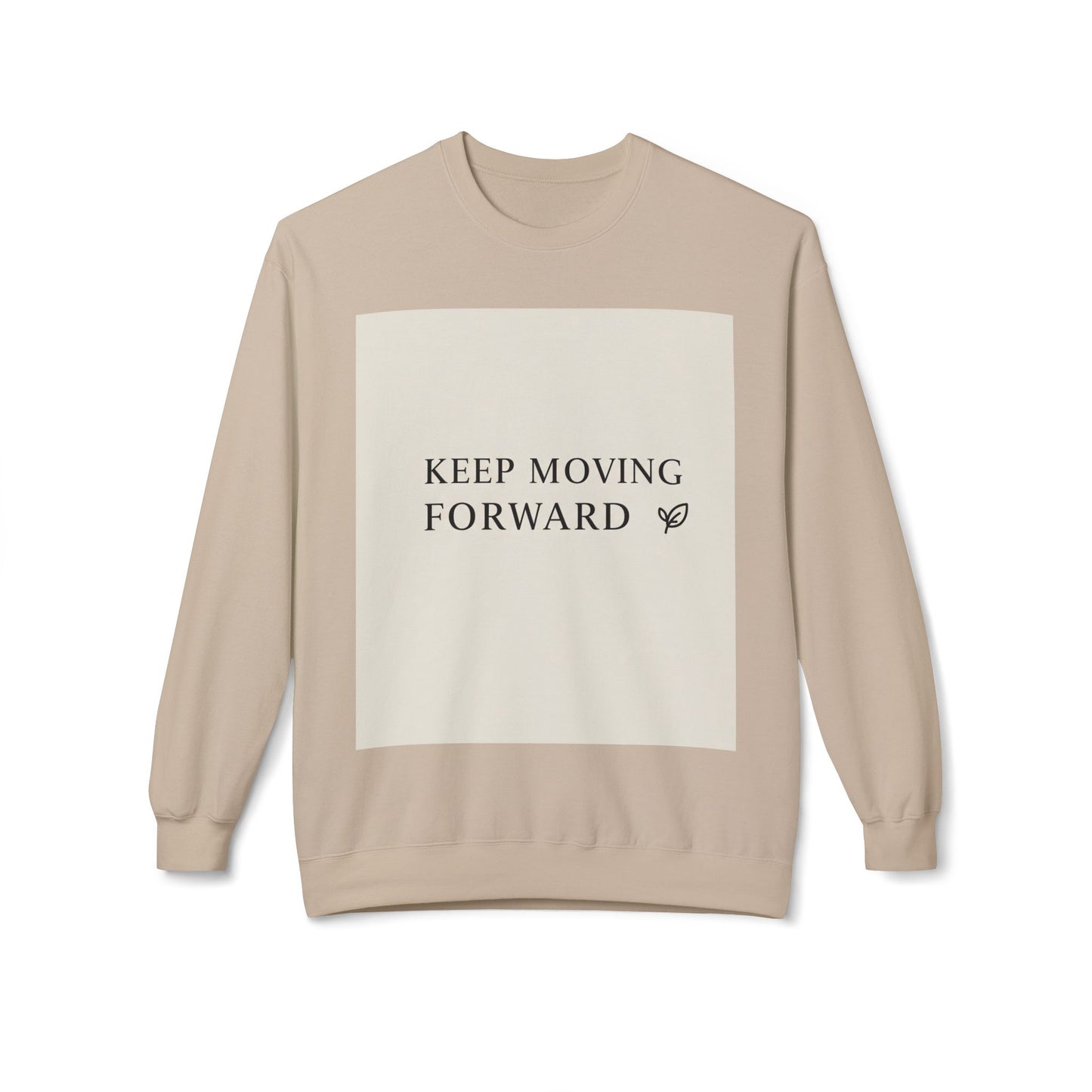 Inspirerende Fleece Crewneck-trui - "Hou aan om vorentoe te beweeg"