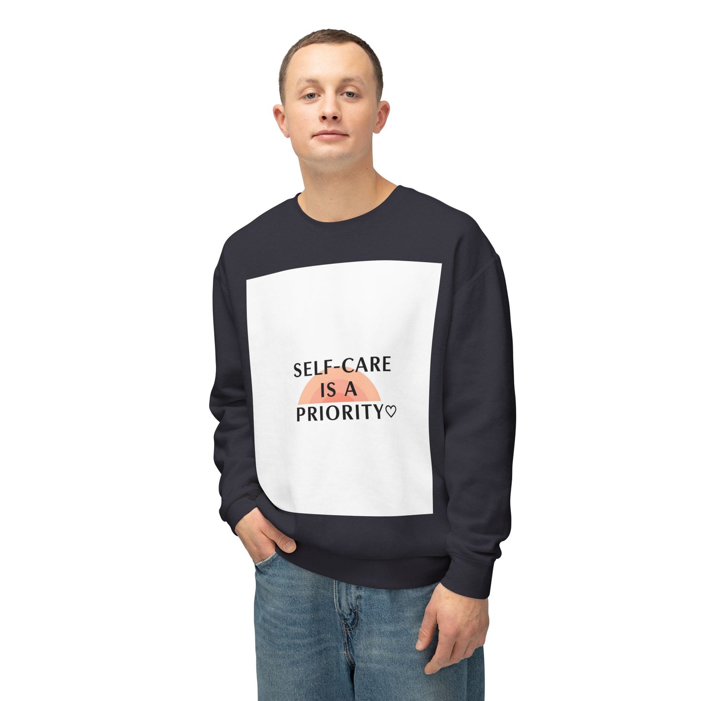 Self-Care Is a Priority Unisex Lightweight Sweatshirt