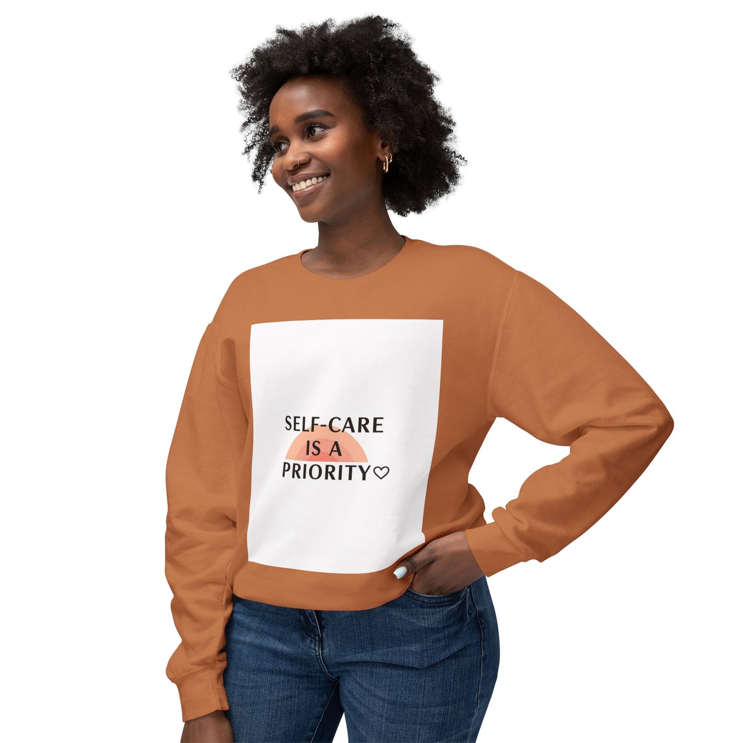 Self-Care Is a Priority Unisex Lightweight Sweatshirt