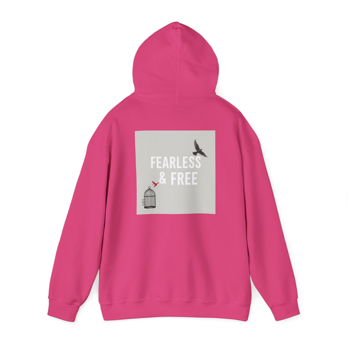 Back Print Design "Fearless & Free" Hoodie