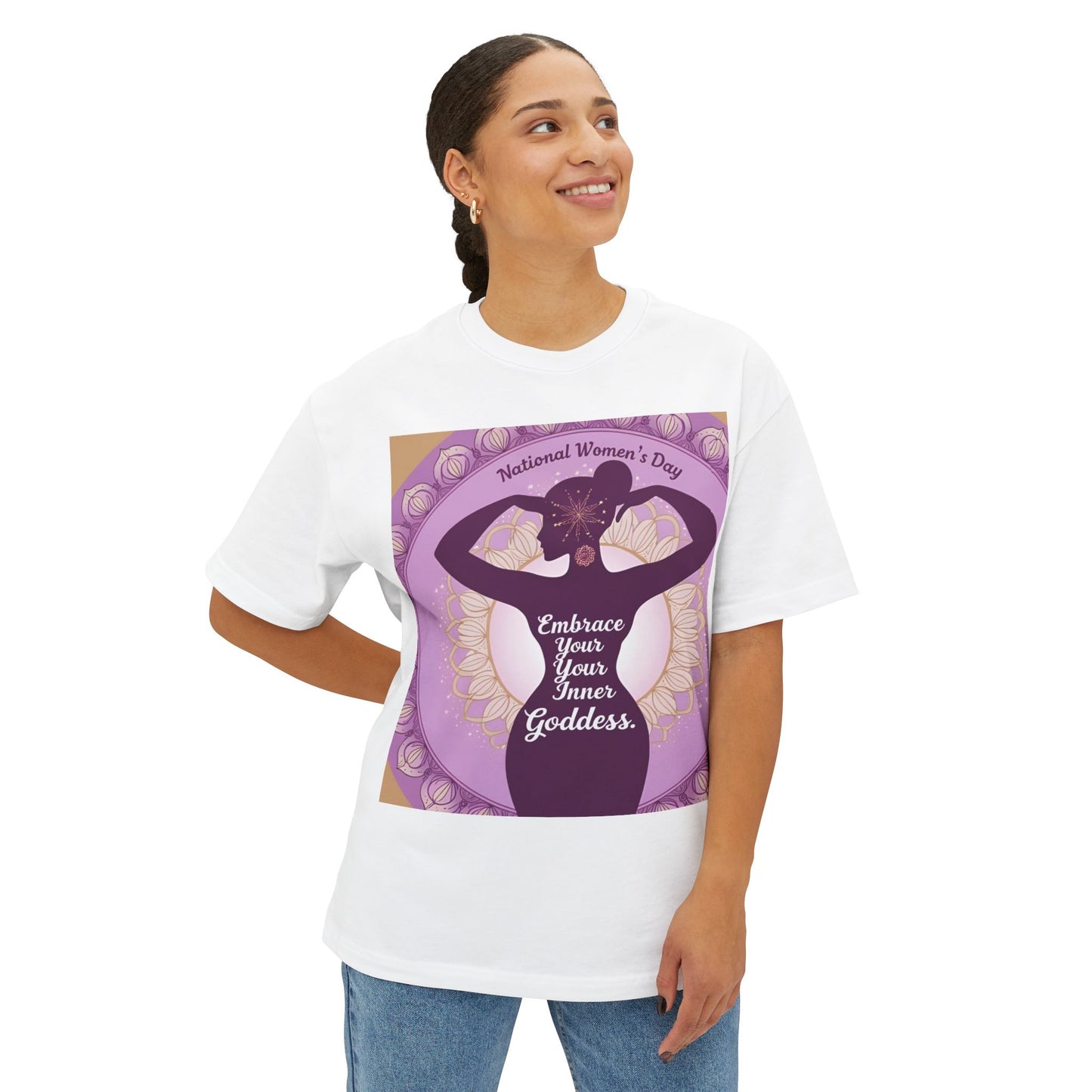 Embrace Your Inner Goddess Tee - Vrouedag Boxy T-hemp