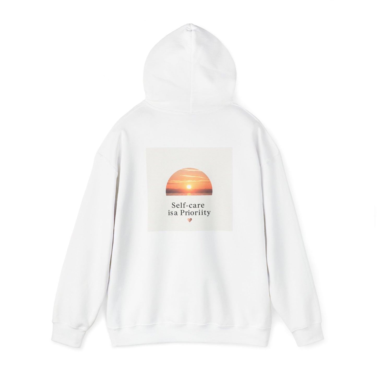 Back Print Design "Self-Care is a Priority" Hoodie