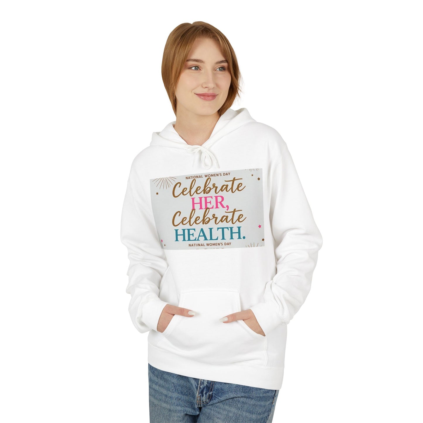 Celebrate Her Health Unisex Fleece Hoodie for Women's Day