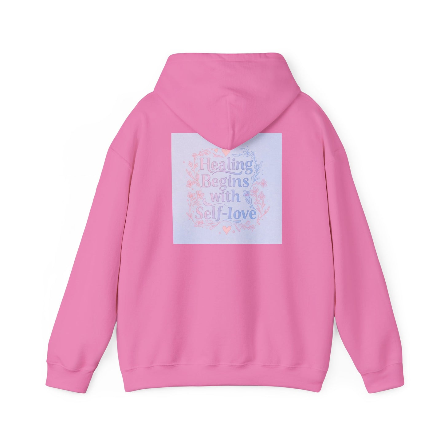 Back Print Design "Healing Begins with Self-Love" Hoodie