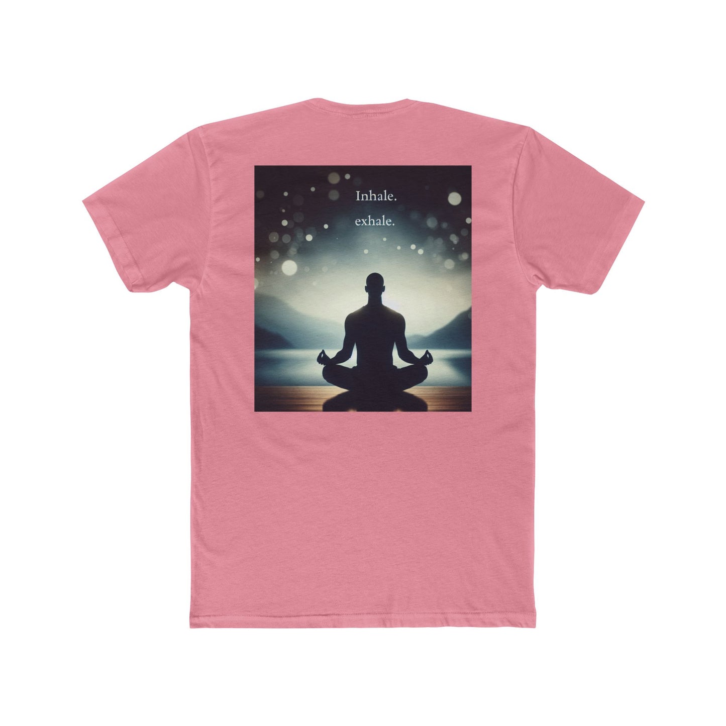 Mindfulness Meditation Tee - "Inhale. Exhale." - Unisex Cotton Crew