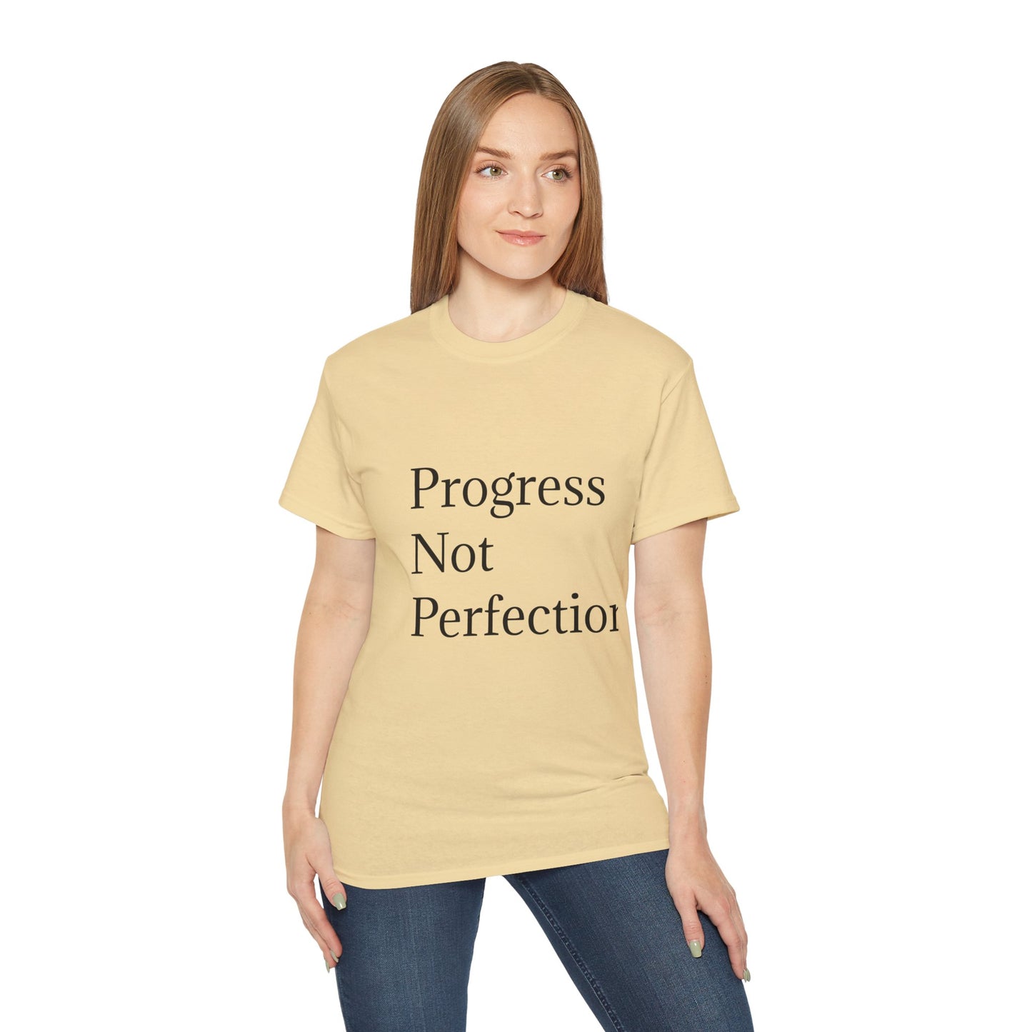 Progress Not Perfection Unisex Ultra Cotton Tee | Motiverende T-hemp vir daaglikse inspirasie