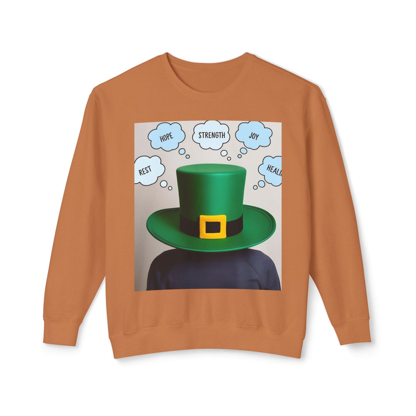 St. Patrick's Day Crewneck အင်္ကျီ - မျှော်လင့်ချက်၊ ခွန်အား၊ ပျော်ရွှင်မှု၊ သက်သာရာ