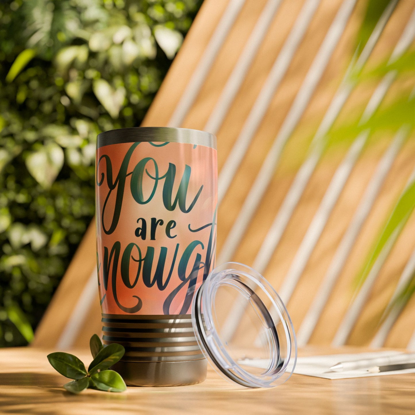 Inspirerende 20 onse Ringneck Tumbler - "Jy is genoeg"