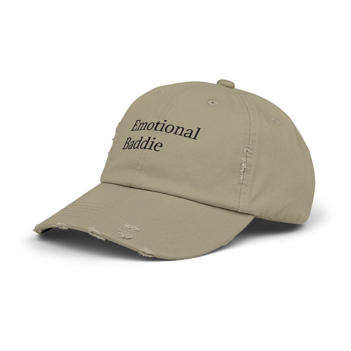 Emotional Baddie Distressed Unisex Cap – Trendy Casual Headwear