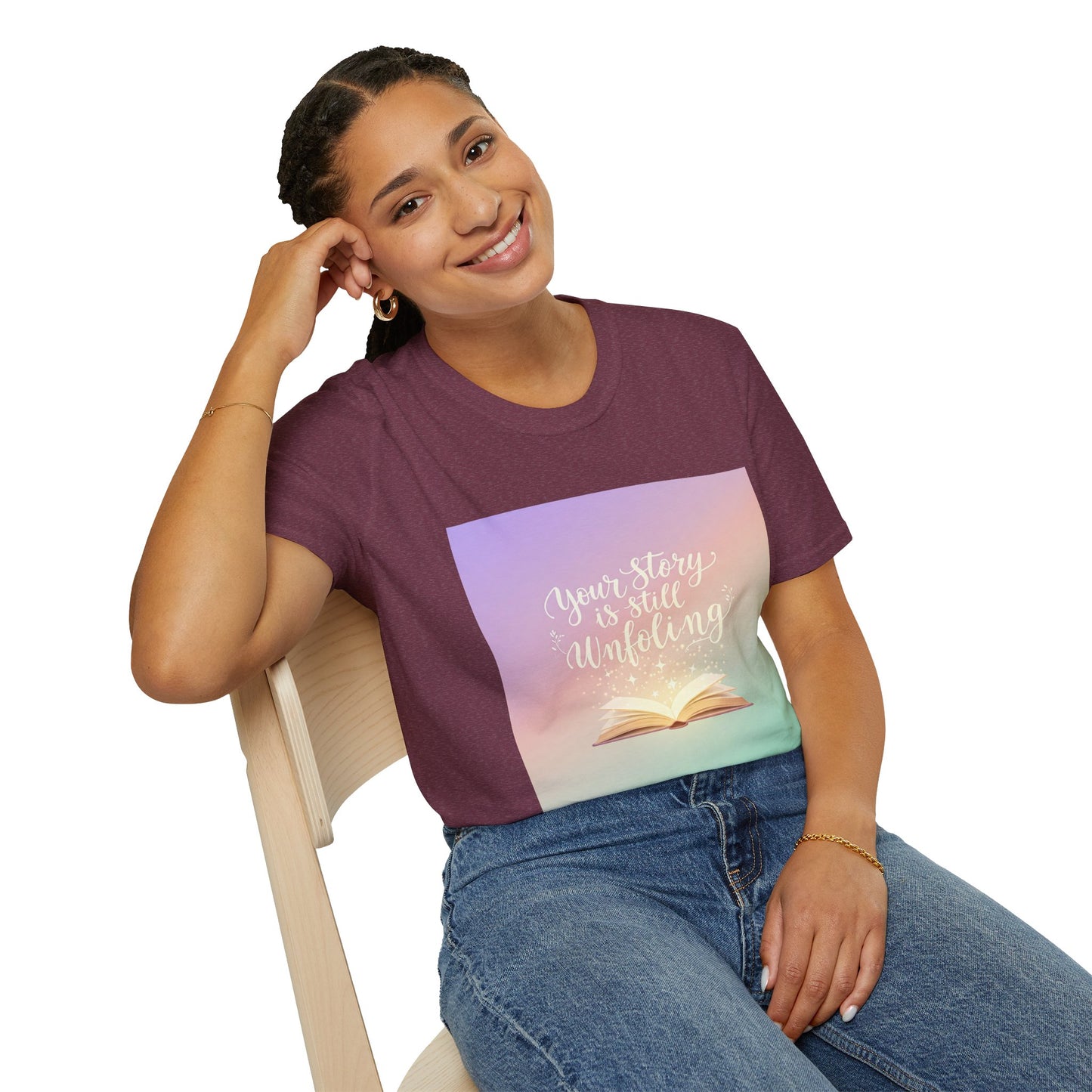 Your Story Is Still Unfolding T-Shirt | Inspirational Unisex Softstyle Tee