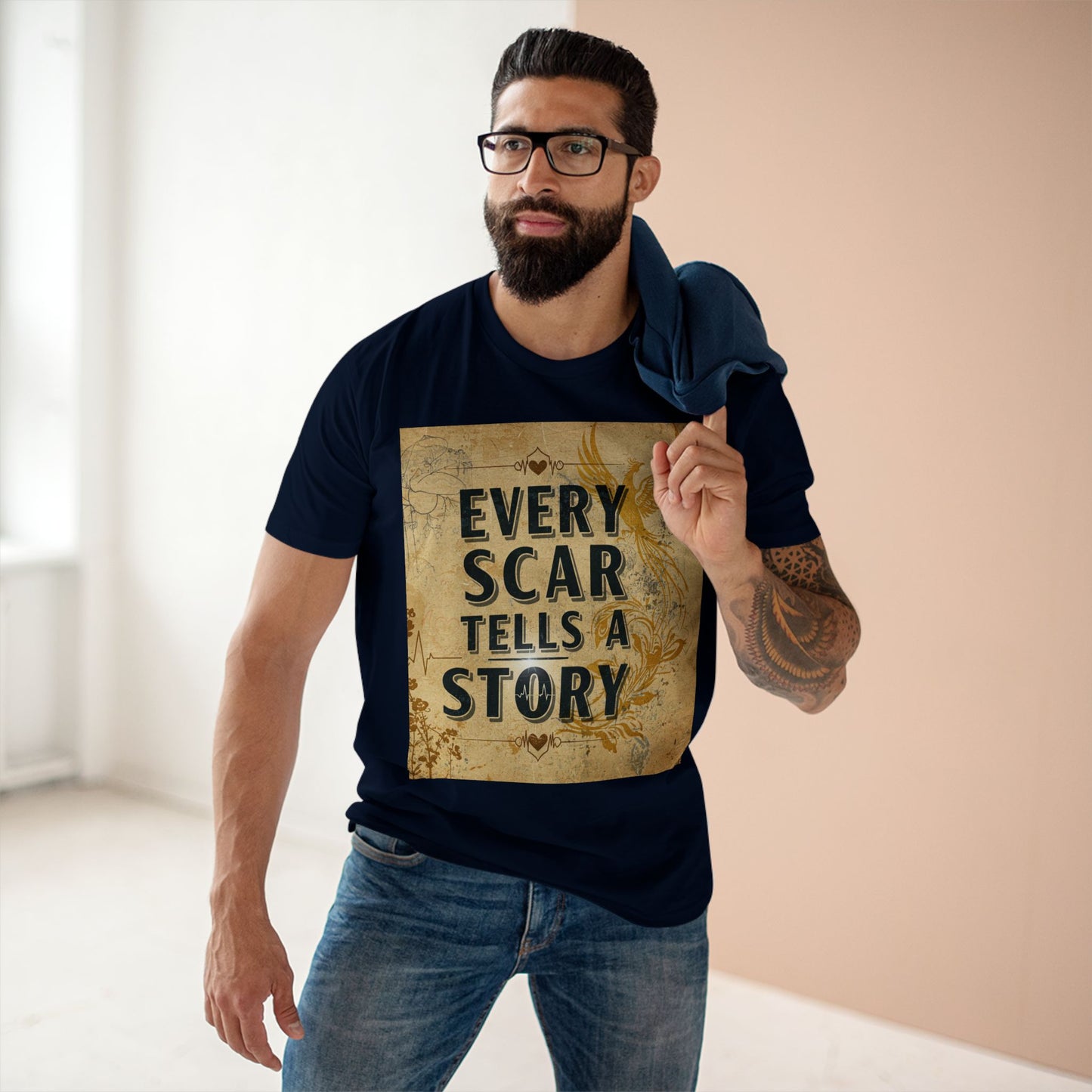 Every Scar Tells a Story Adult Tee - Inspirational Graphic T-Shirt