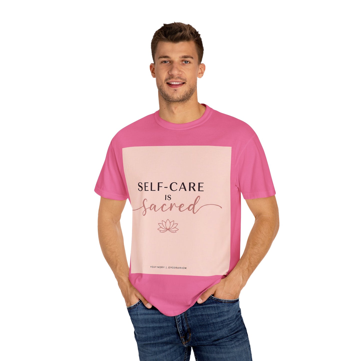 Self-Care သည် Sacred Unisex Garment-Dyed T-Shirt ဖြစ်သည်။