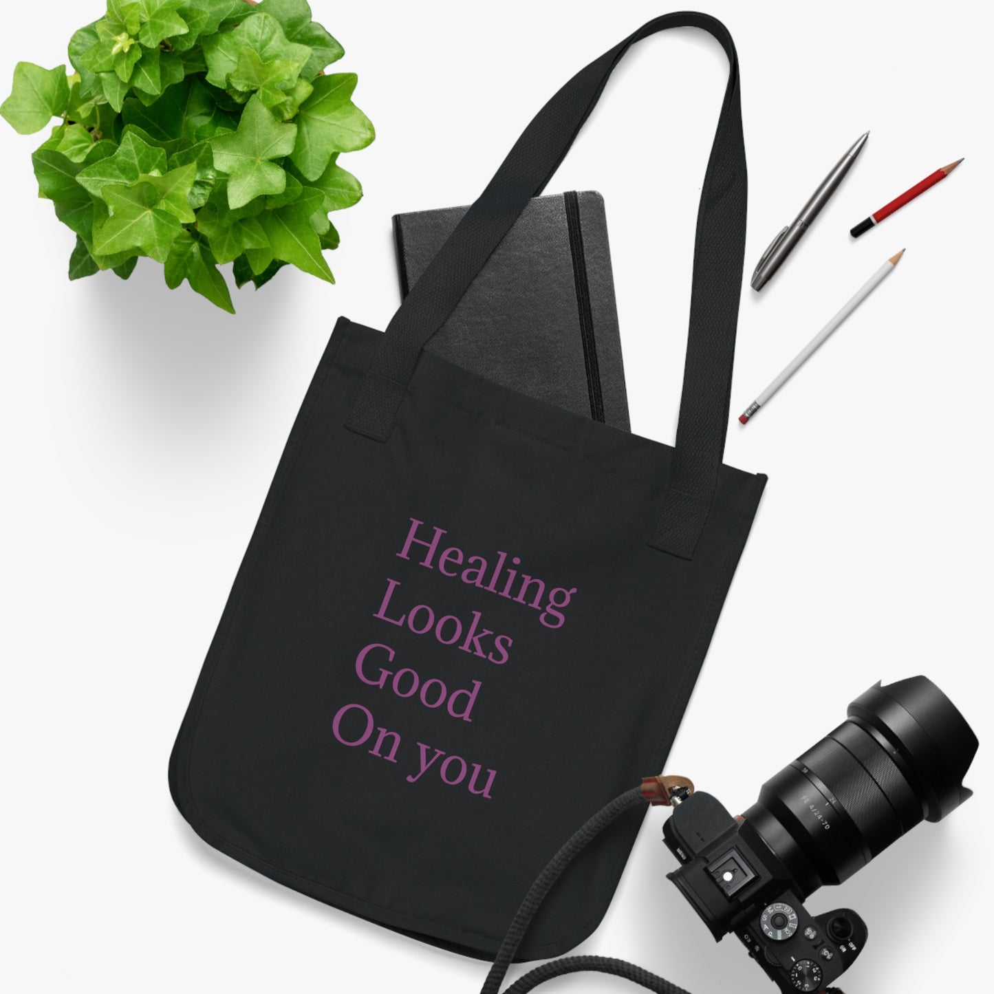 Healing Looks Good Organic Canvas Tote Bag