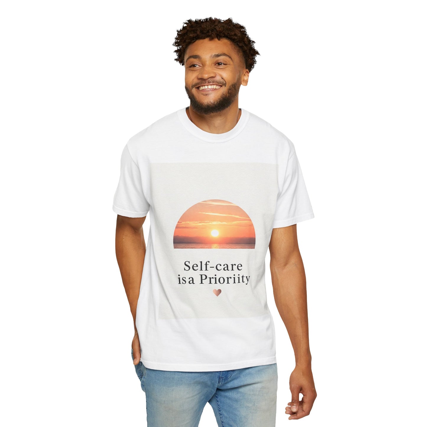 Self-Care Priority Unisex Garment-Dyed T-Shirt