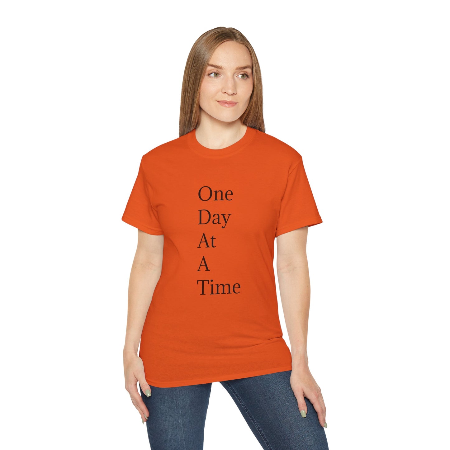 Inspirational Unisex Ultra Cotton Tee - "One Day At A Time"