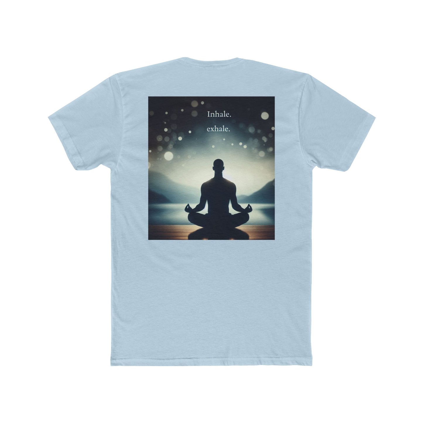 Mindfulness Meditation Tee - "Inhale. Exhale." - Unisex Cotton Crew