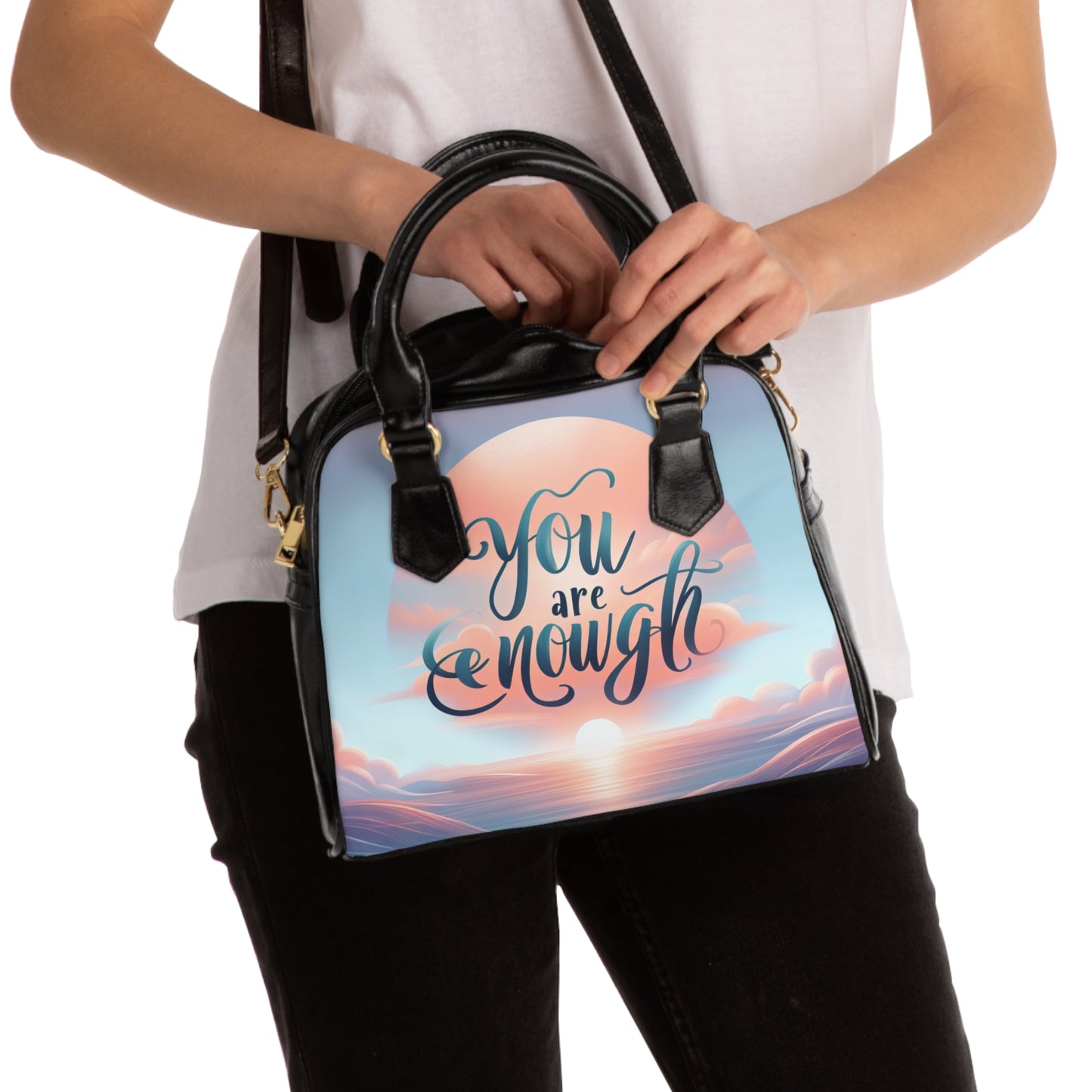 'You Are Enough' Shoulder Handbag