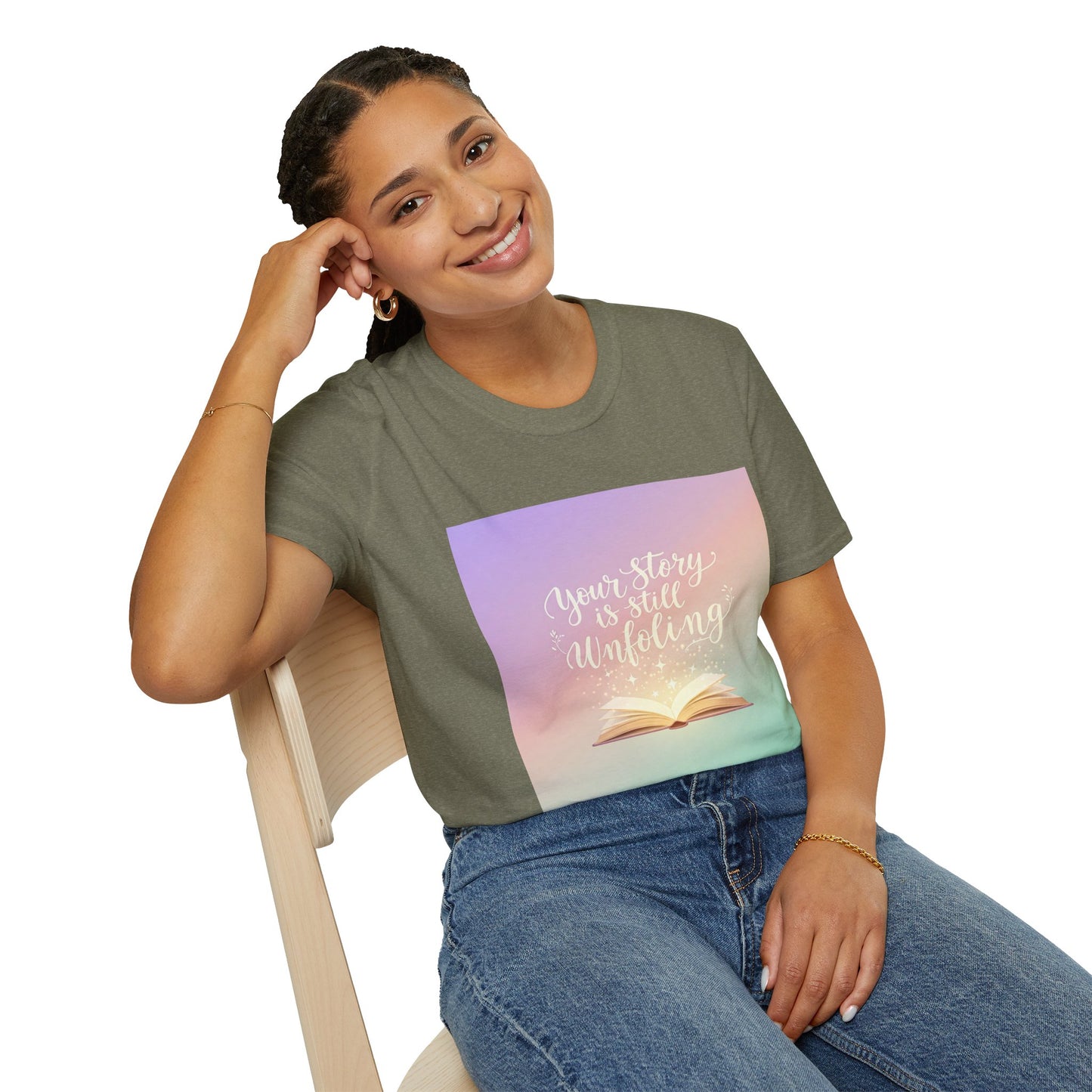 Your Story Is Still Unfolding T-Shirt | Inspirational Unisex Softstyle Tee